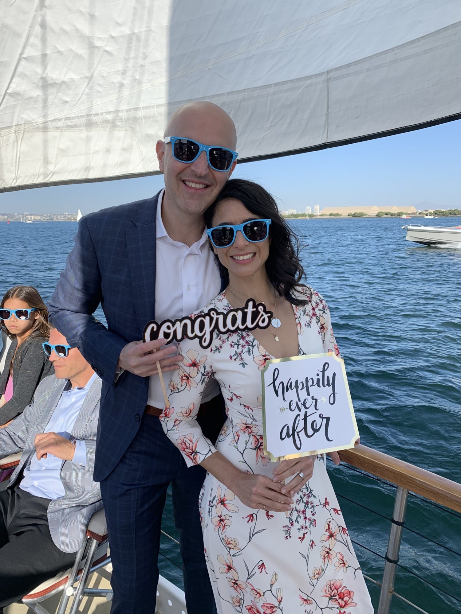Wedding event on San Diego Bay sailing charter Romancing the Wind